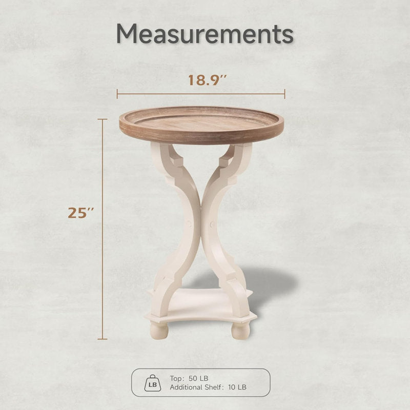 Designer round teak wood accent furniture