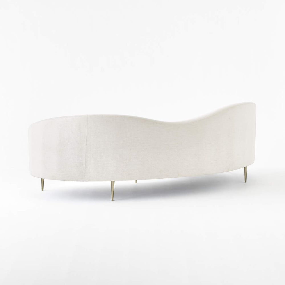 Contemporary statement sofa with sculpted silhouette