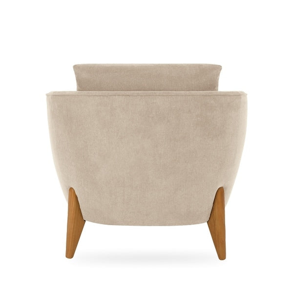 Comfortable upholstered armchair for bedroom