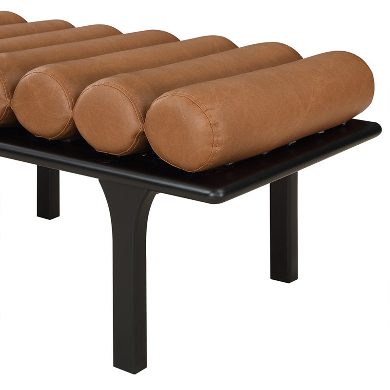 Contemporary solid teak wood seating bench