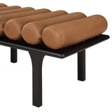 Contemporary solid teak wood seating bench