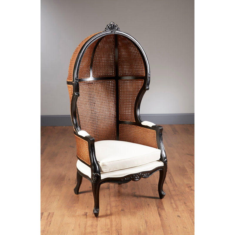 Solid teak wood royal wing chair for living room