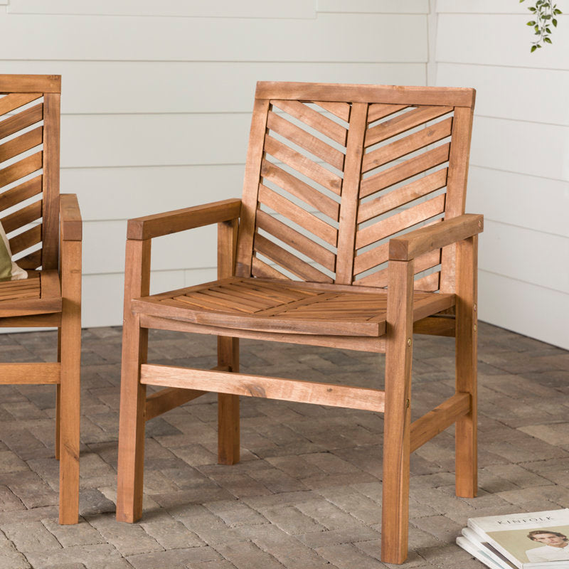 Modern wooden garden chairs