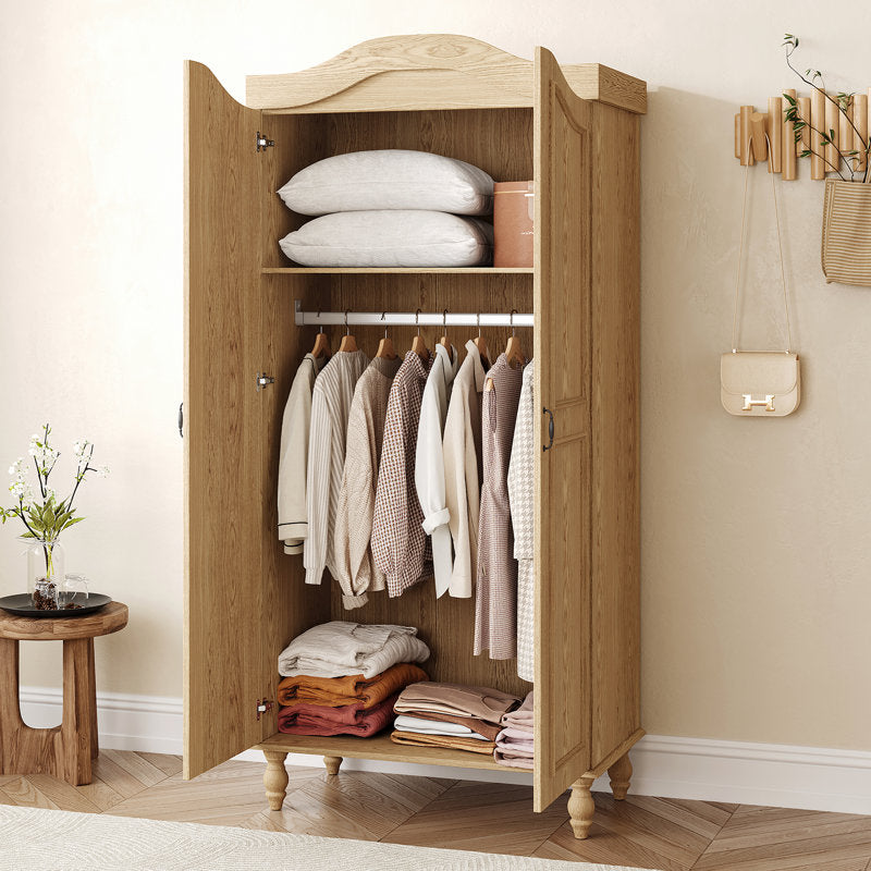 Elegant teak cabinet with paneled doors