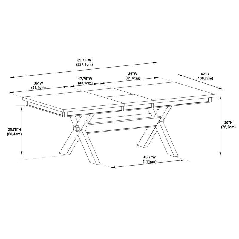 Modern teak wood dining table with upholstered chairs