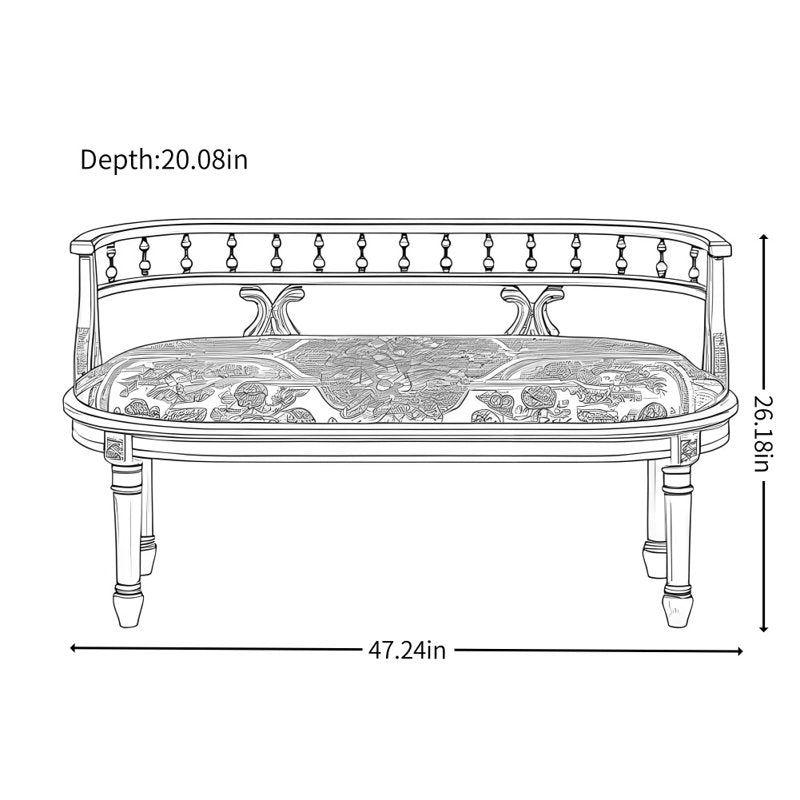 Elegant handcrafted teak wood seating bench