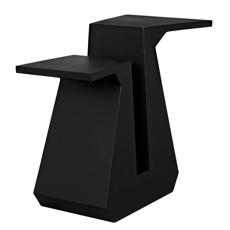 Minimalist teak wood accent stool for living room
