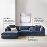 Premium blue upholstered teak wood sofa