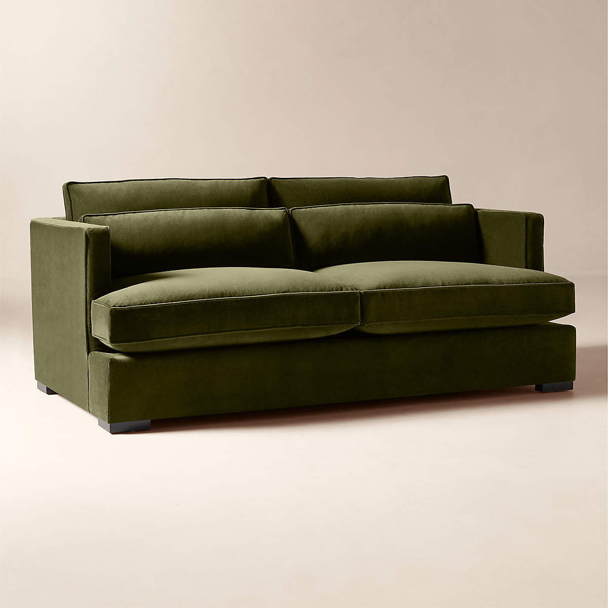 Contemporary olive green sofa for living room