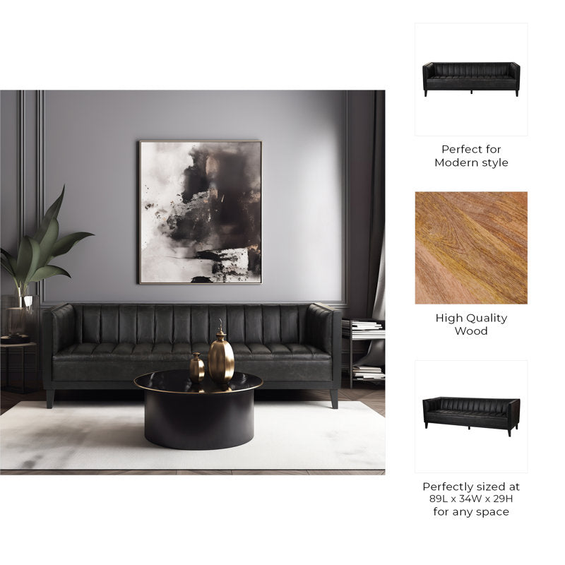 Designer black sofa for living room interiors