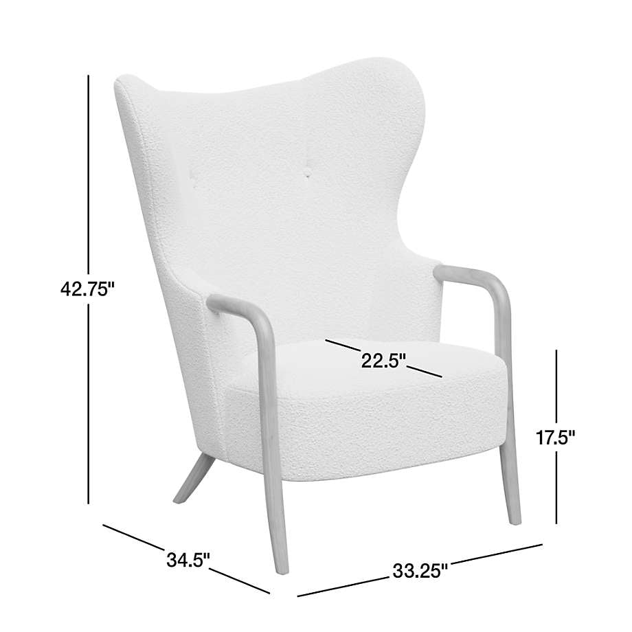 Scandinavian style boucle lounge chair
