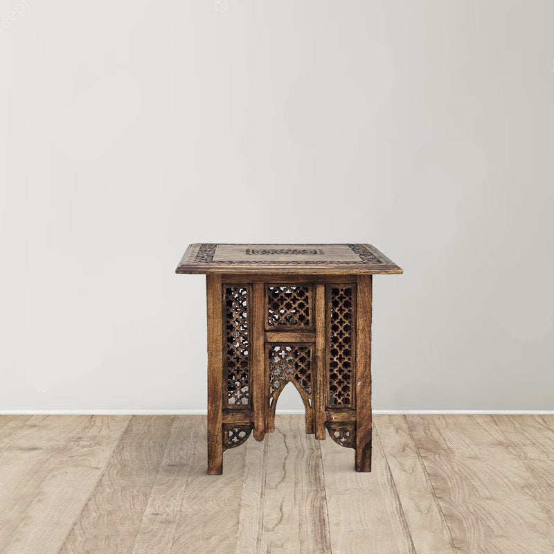 Antique finish teak wood accent furniture