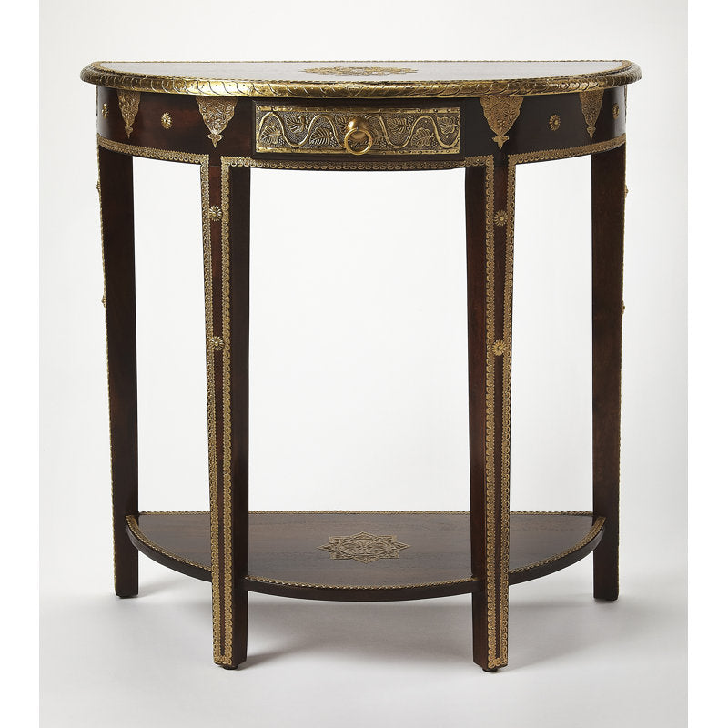 Luxury entryway console table handcrafted from teak wood