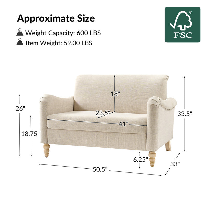 Minimalist cream sofa for apartment living room