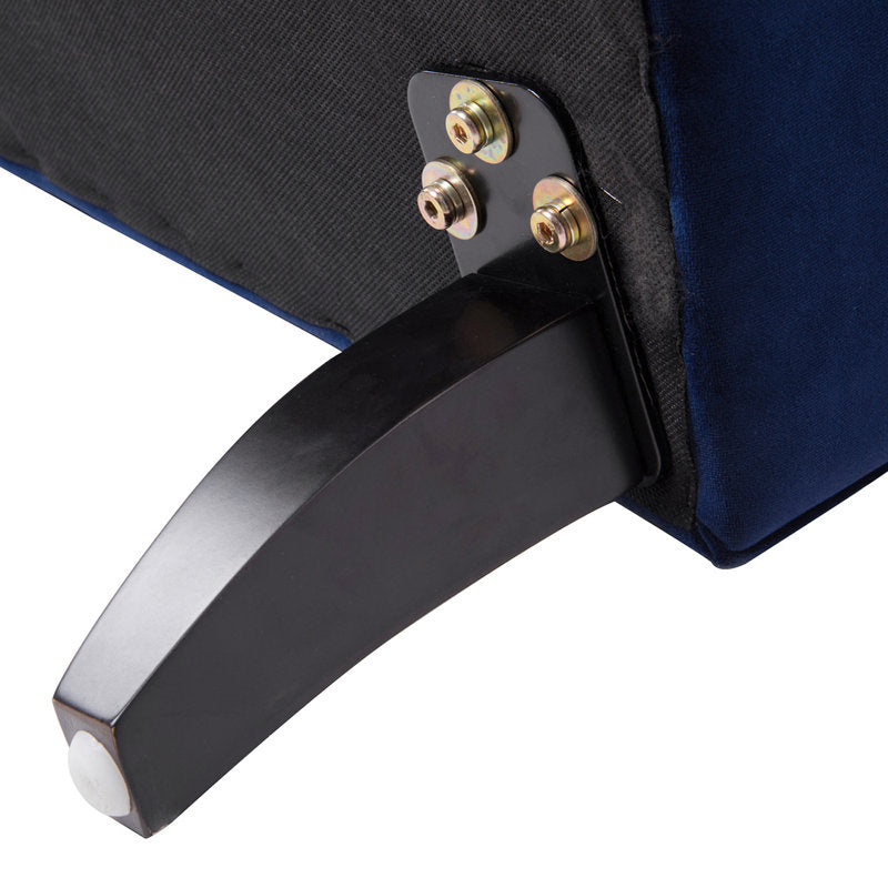 Luxury living room accent chair in royal blue velvet