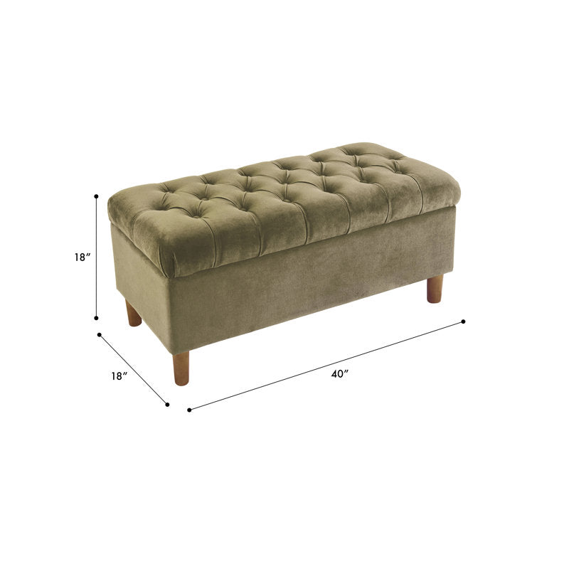 Elegant teak wood ottoman bench for living room seating