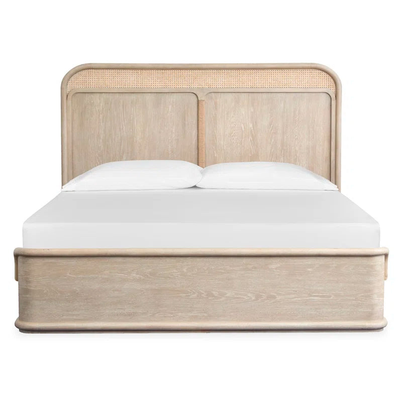 upholstered headboard wooden platform bed