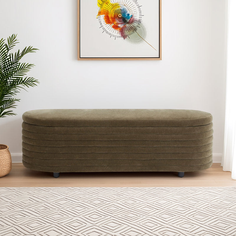 stylish grey bench teak wood base