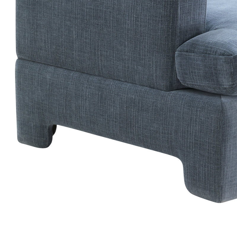 Stylish blue fabric sofa for modern homes