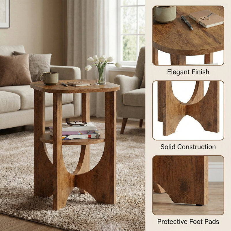 Handcrafted Wooden Accent Table