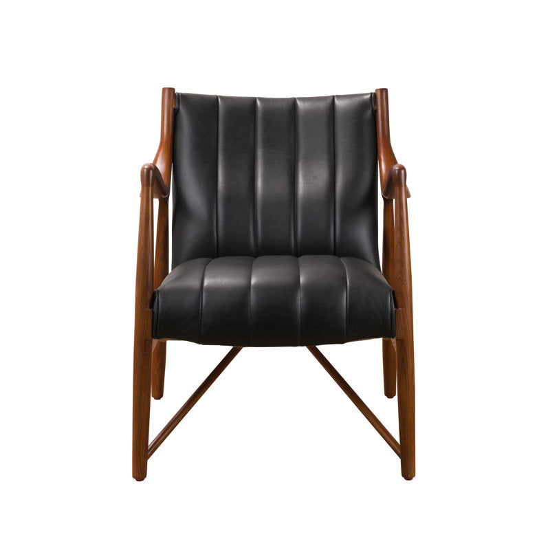 Handcrafted teak wood accent chair for luxury interiors