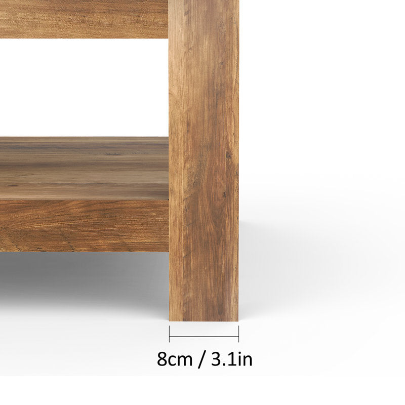 Handmade teak wood coffee table with storage