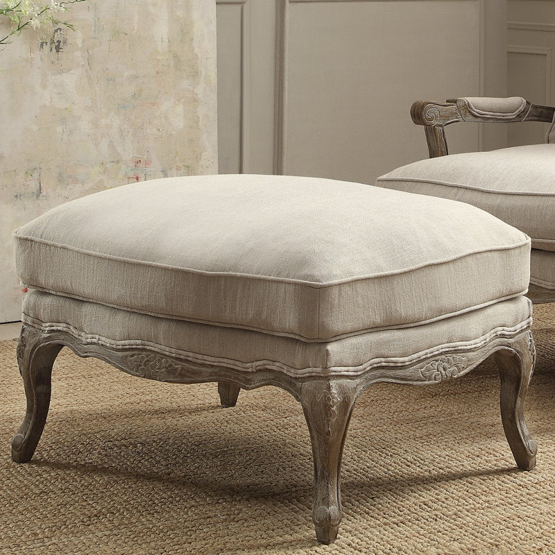 Handcrafted French Ottoman Footstool