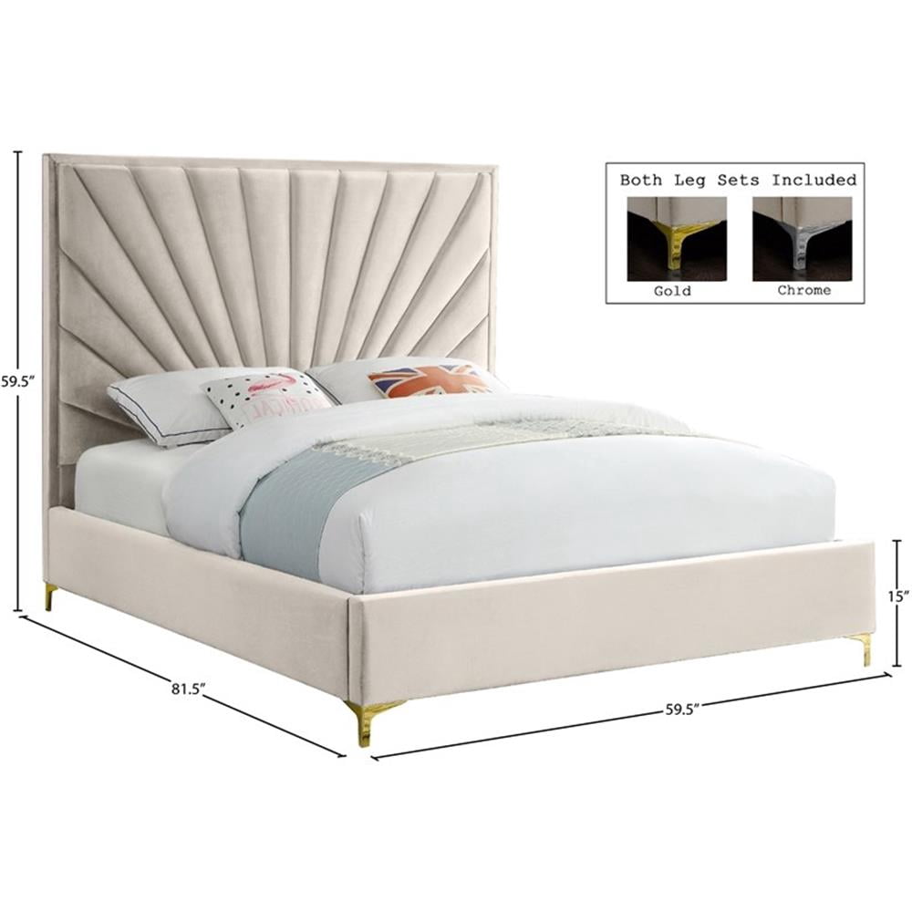 contemporary upholstered queen bed frame