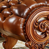 Premium teak wood upholstered bench for living room