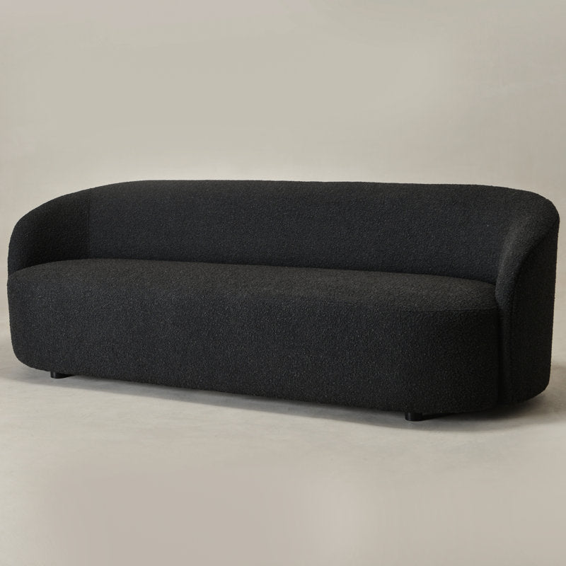 Premium curved black sofa by Sky Rise Decor