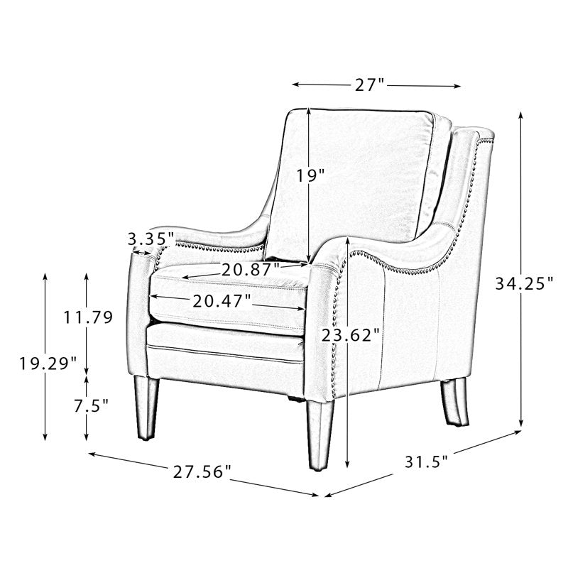 Elegant leatherette accent chair for home décor