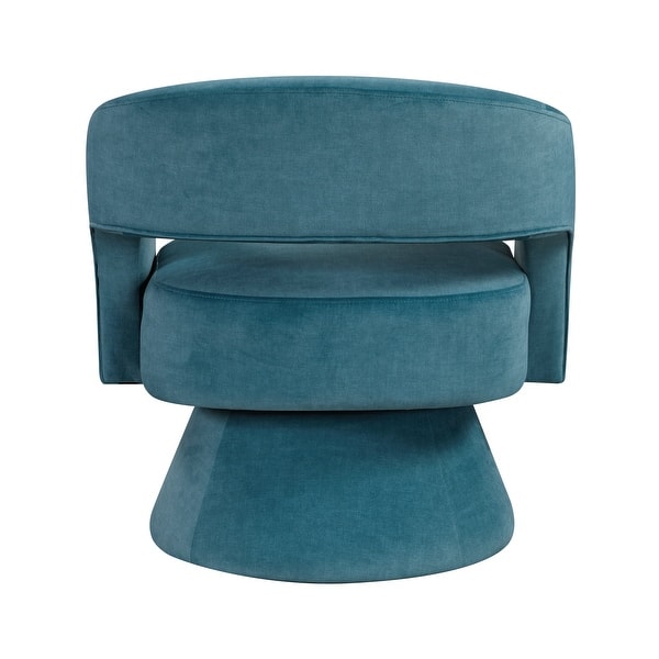 Stylish upholstered swivel chair for office lounge
