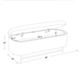 Premium brown upholstered storage bench with metal legs