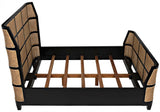 Modern handcrafted wooden cane bed