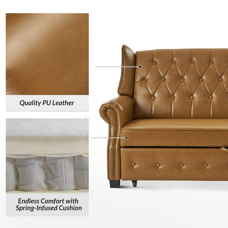 Elegant 3-seater teak wood sofa for modern homes