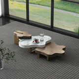 Contemporary nesting coffee table with artistic shape