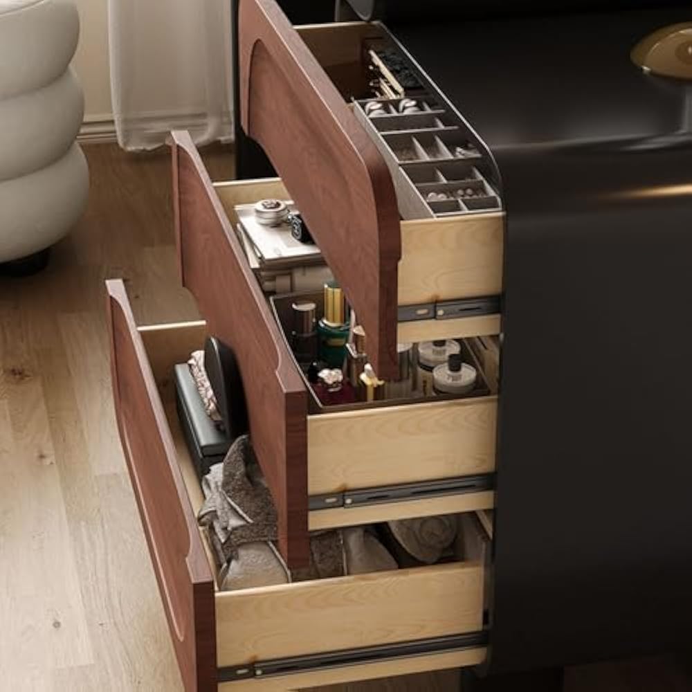 stylish living room console with dual tone finish