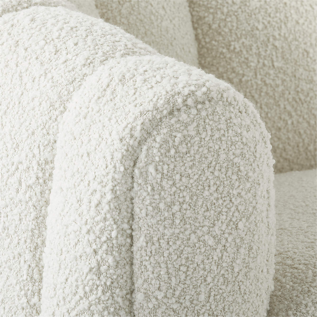 Contemporary white sofa with teak wood construction