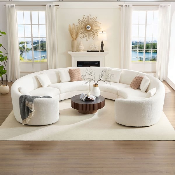 Contemporary cream sectional sofa for living room décor