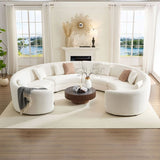Contemporary cream sectional sofa for living room décor