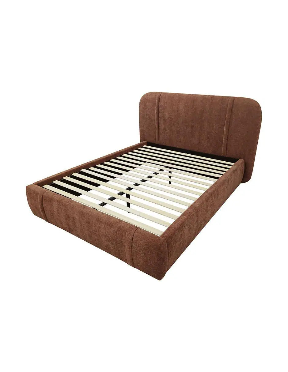 Luxury teak wood bed frame for contemporary bedroom