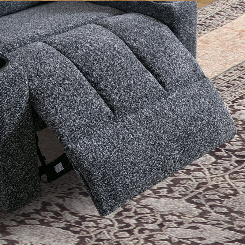luxury 5 seater recliner sofa set grey color