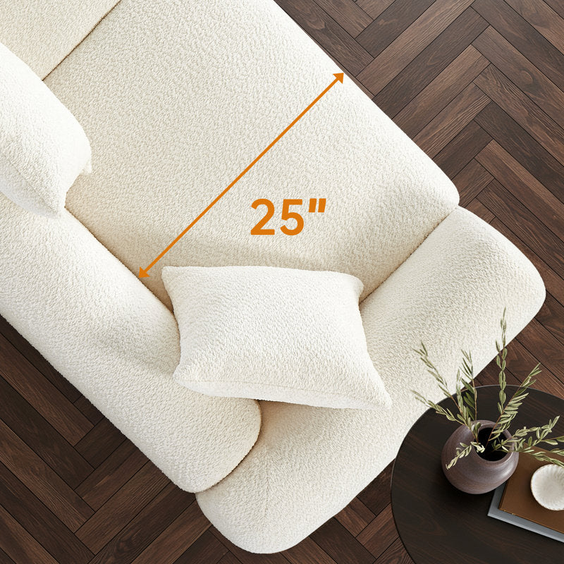 Contemporary sofa set with wooden base