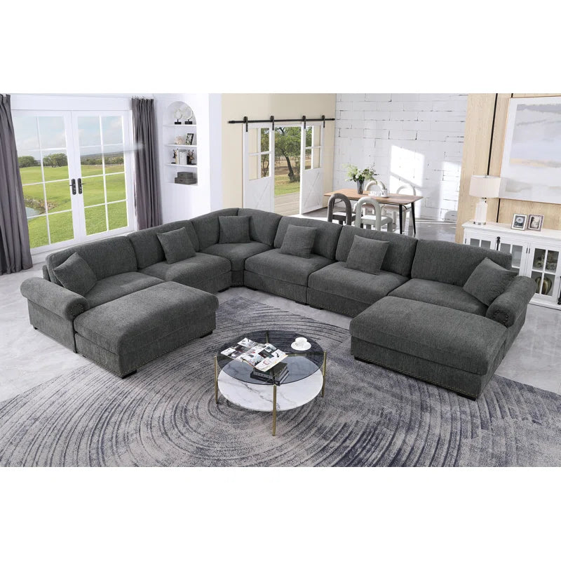 luxury fabric sectional couch for living room