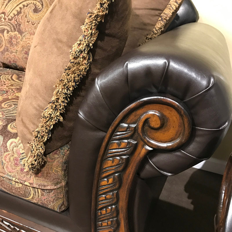 Handcrafted teak wood luxury sofa furniture