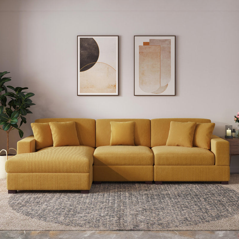 Premium fabric sectional sofa for contemporary living room