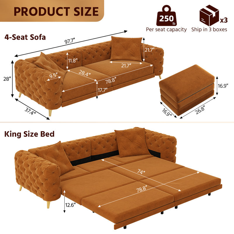 Designer living room sofa with teak wood frame