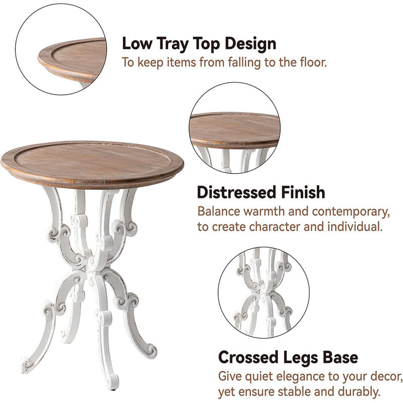 Solid teak wood handcrafted decorative side table