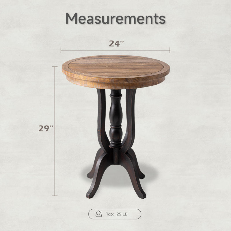 Vintage teak wood accent table for living room décor