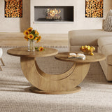 Premium teak wood round center table for modern home